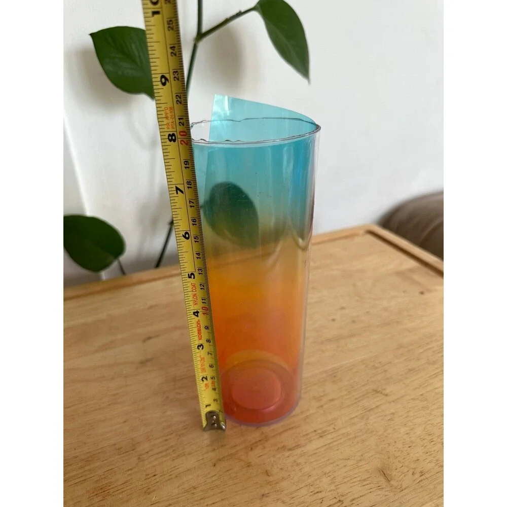 Tall Plastic cup with colorful filter